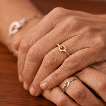 Bague Gémini, Argenté