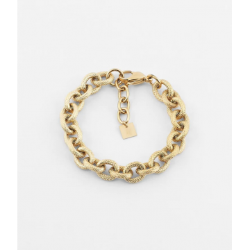 Bracelet Hermine, acier doré