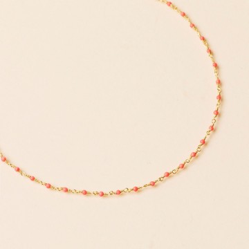 Collier rond Inde, Corail