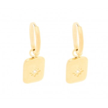 Boucles d’oreilles acier doré