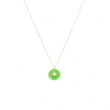 Collier acier doré