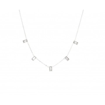 Collier acier uni, Zirconium