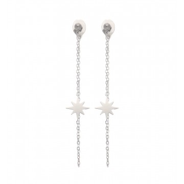 Boucles d'oreilles acier uni