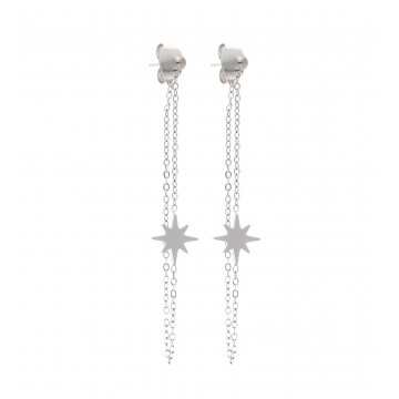 Boucles d'oreilles acier uni