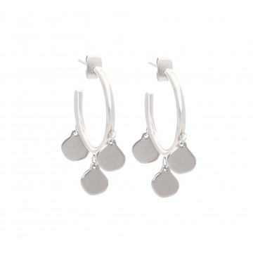 Boucles d'oreilles acier uni