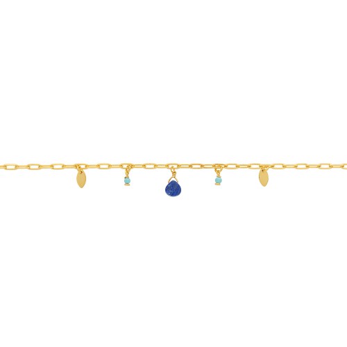 Bracelet pampilles goute lapis