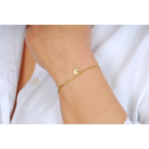 Bracelet acier doré, Zirconium